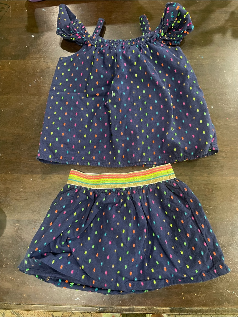 Toddler Girl 3T Polka Dot matching set!